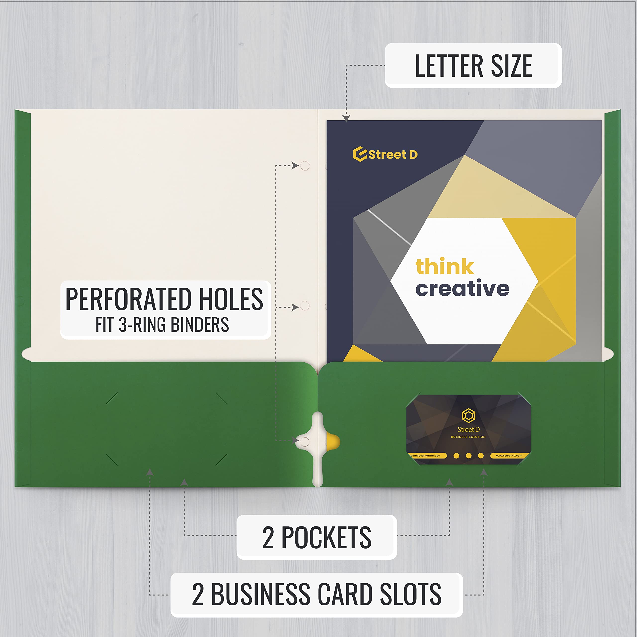 Better Office Products primer plano del bolsillo interior para sujetar documentos