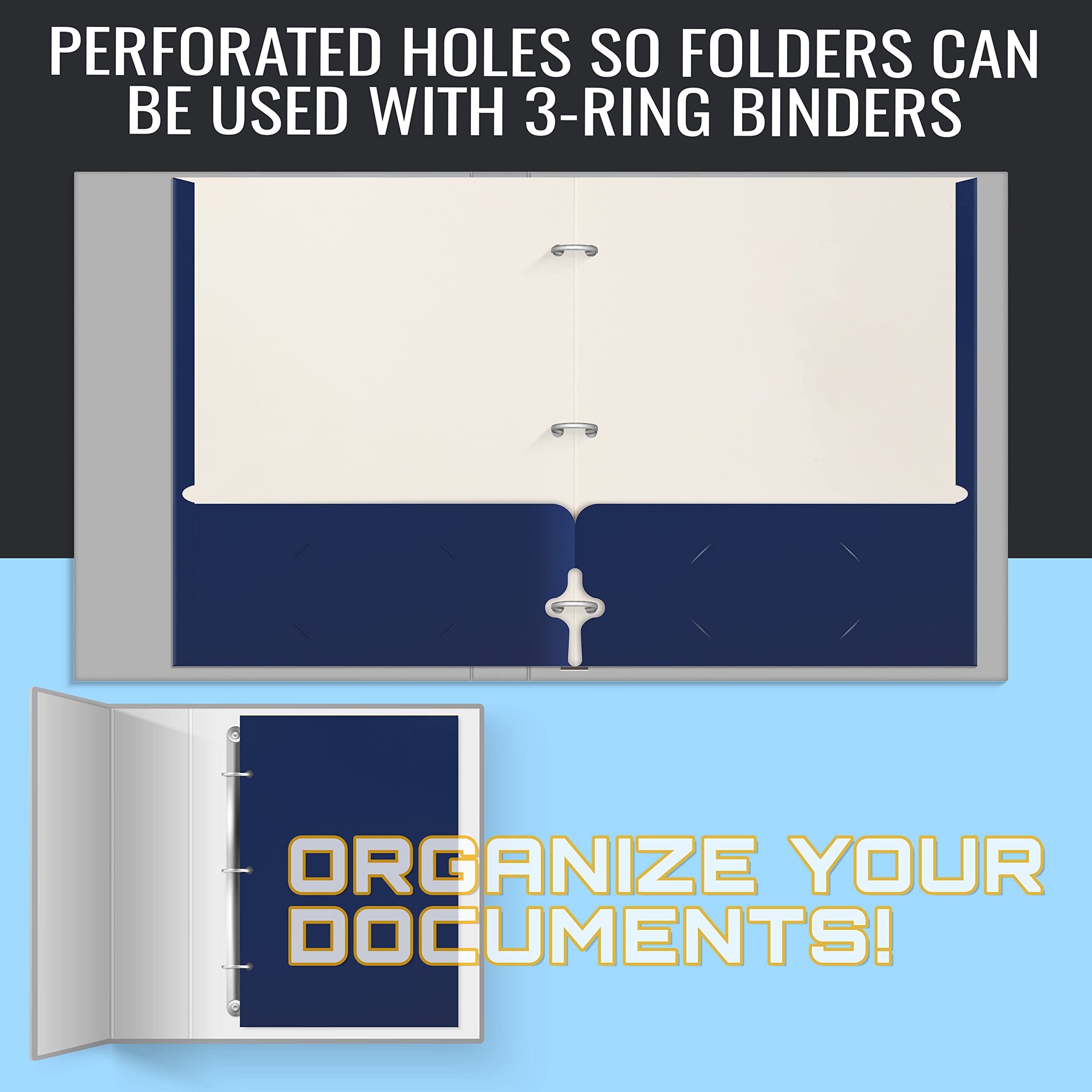Better Office Products carpeta colocada en anillas para archivo organizado