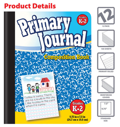 Better Office Products page layout with 4-inch drawing space and primary-ruled lines for practice