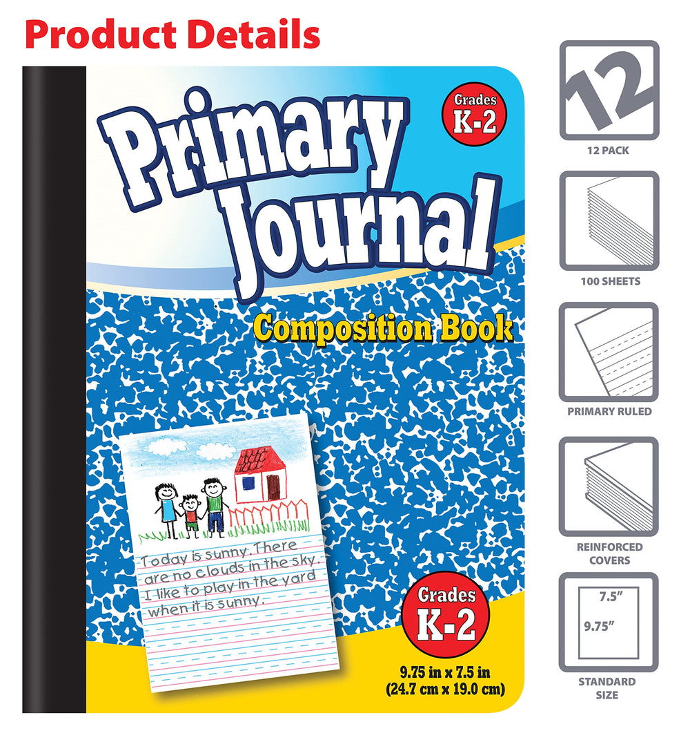Better Office Products page layout with 4-inch drawing space and primary-ruled lines for practice