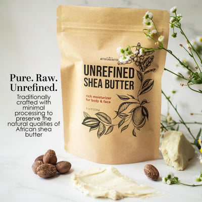 Better Shea Butter con ingredientes para DIY mostrando versatilidad