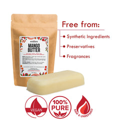 Better Shea Butter mango butter block on scale showing 8 oz size for recipe accuracy