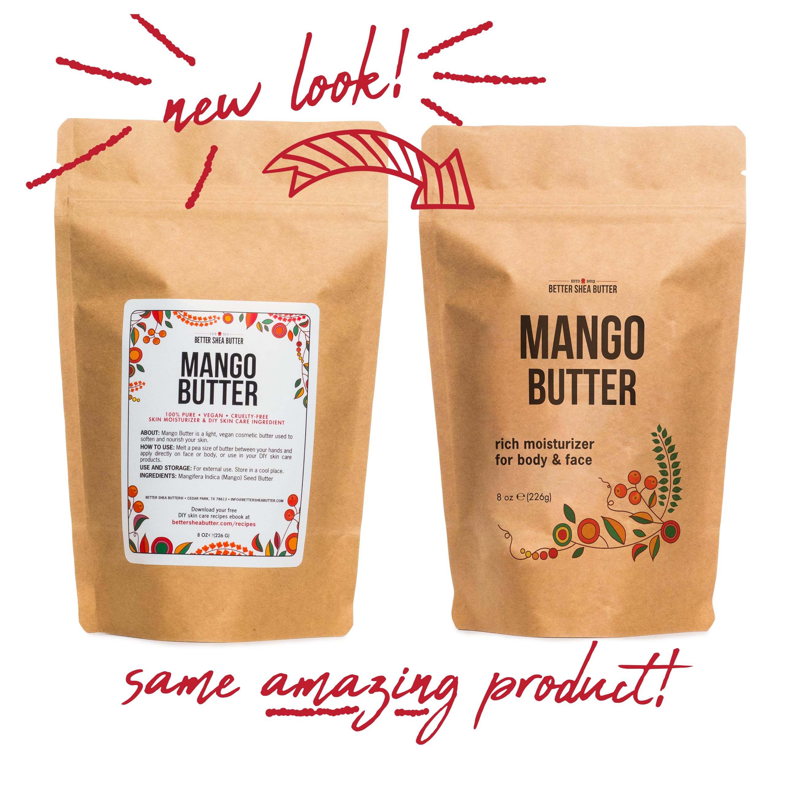 Better Shea Butter mango butter blended with shea butter to customize texture and benefits