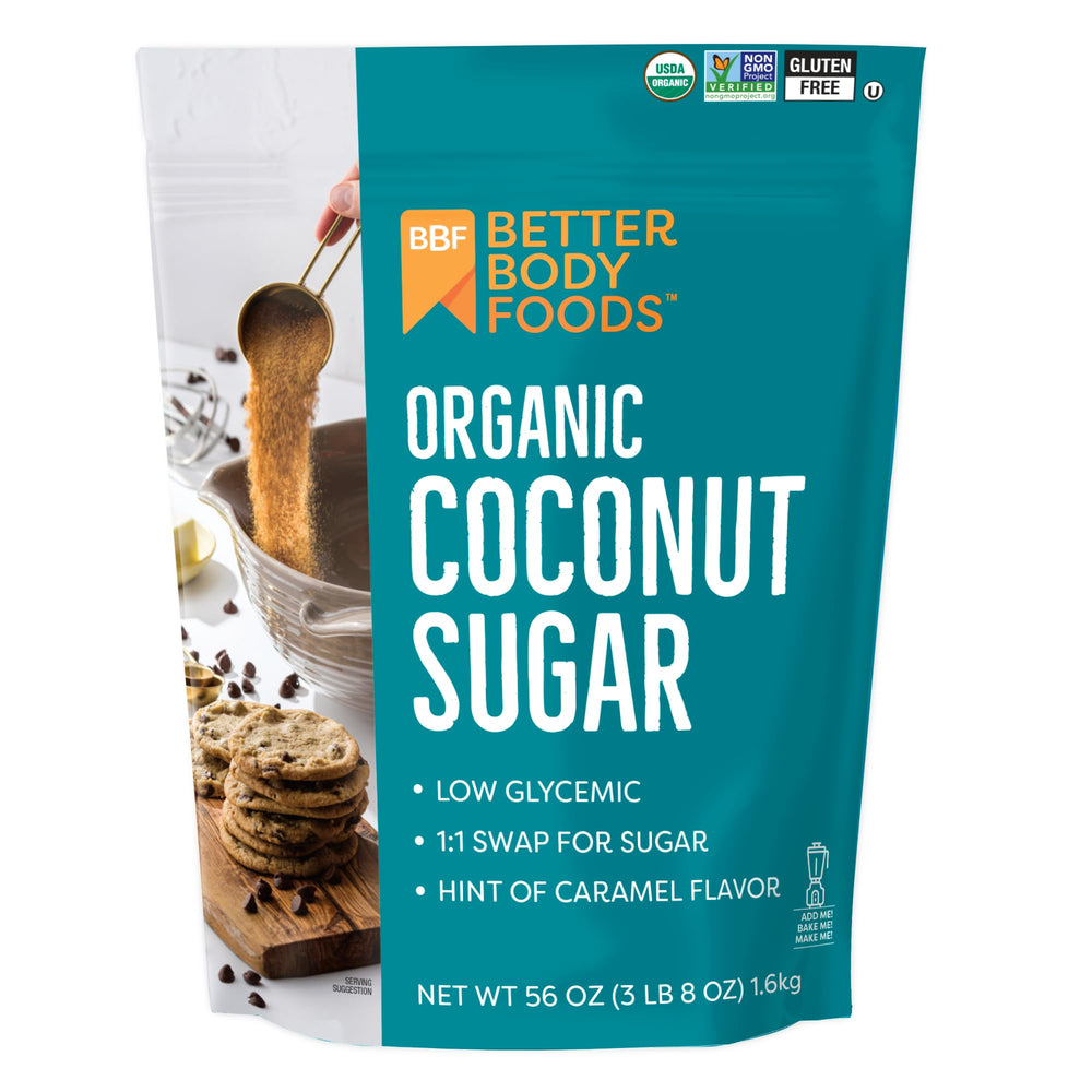 BetterBody Foods paquete frontal 56 oz mostrando envase y marca, ideal para almacenar