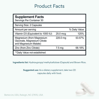 Bettervits capsule close-up highlighting smooth vegan capsule for absorption