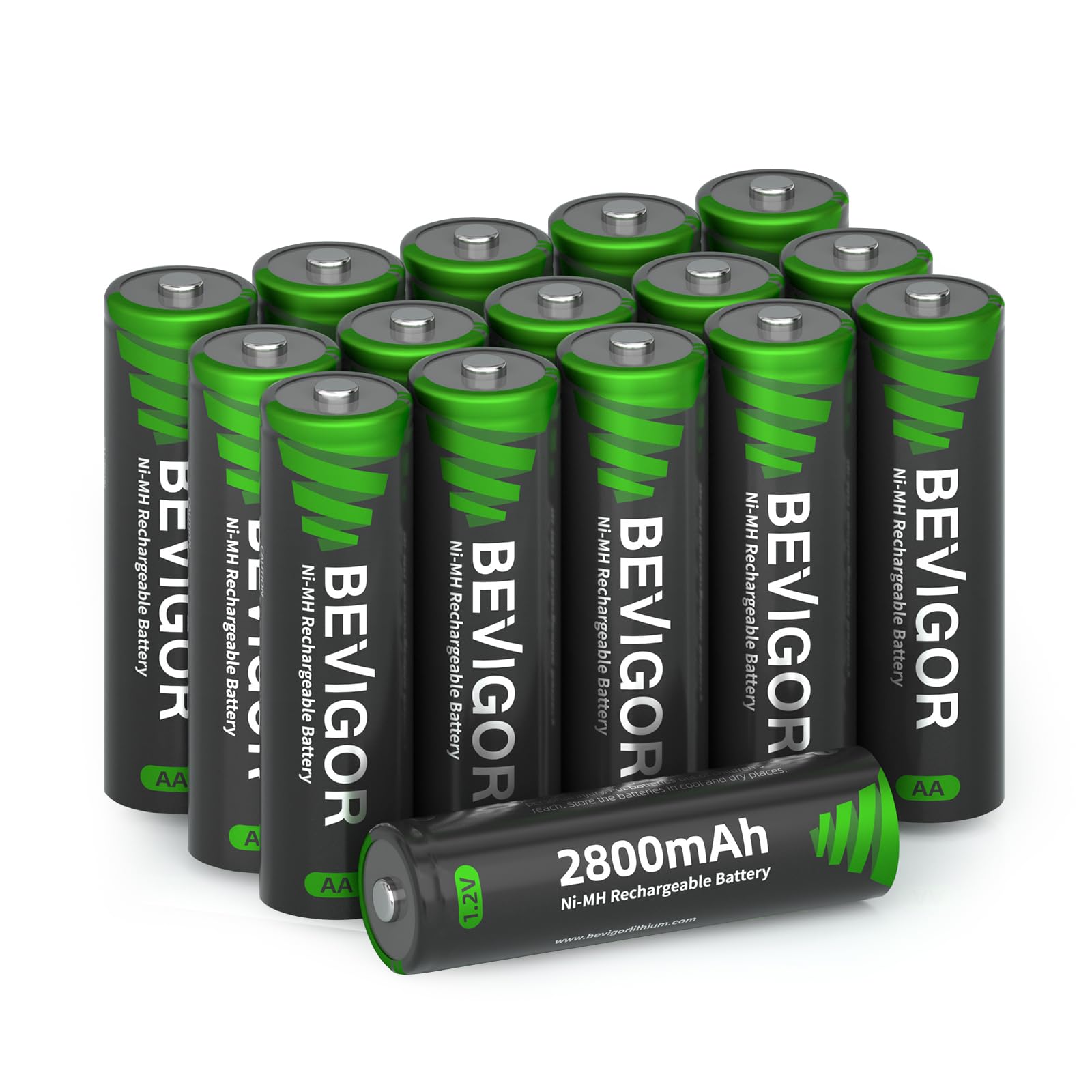 BEVIGOR pack frontal mostrando las 16 pilas y conveniencia inmediata