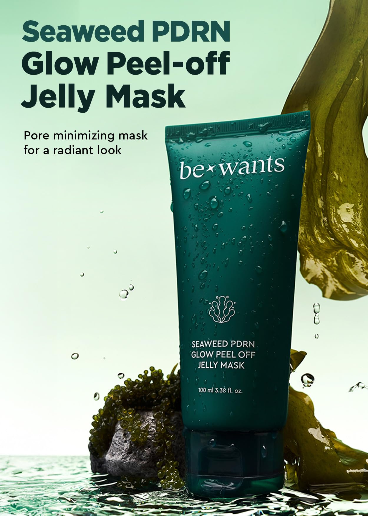 BE+WANTS textura jelly en cuchara que destaca fácil extensión y absorbencia