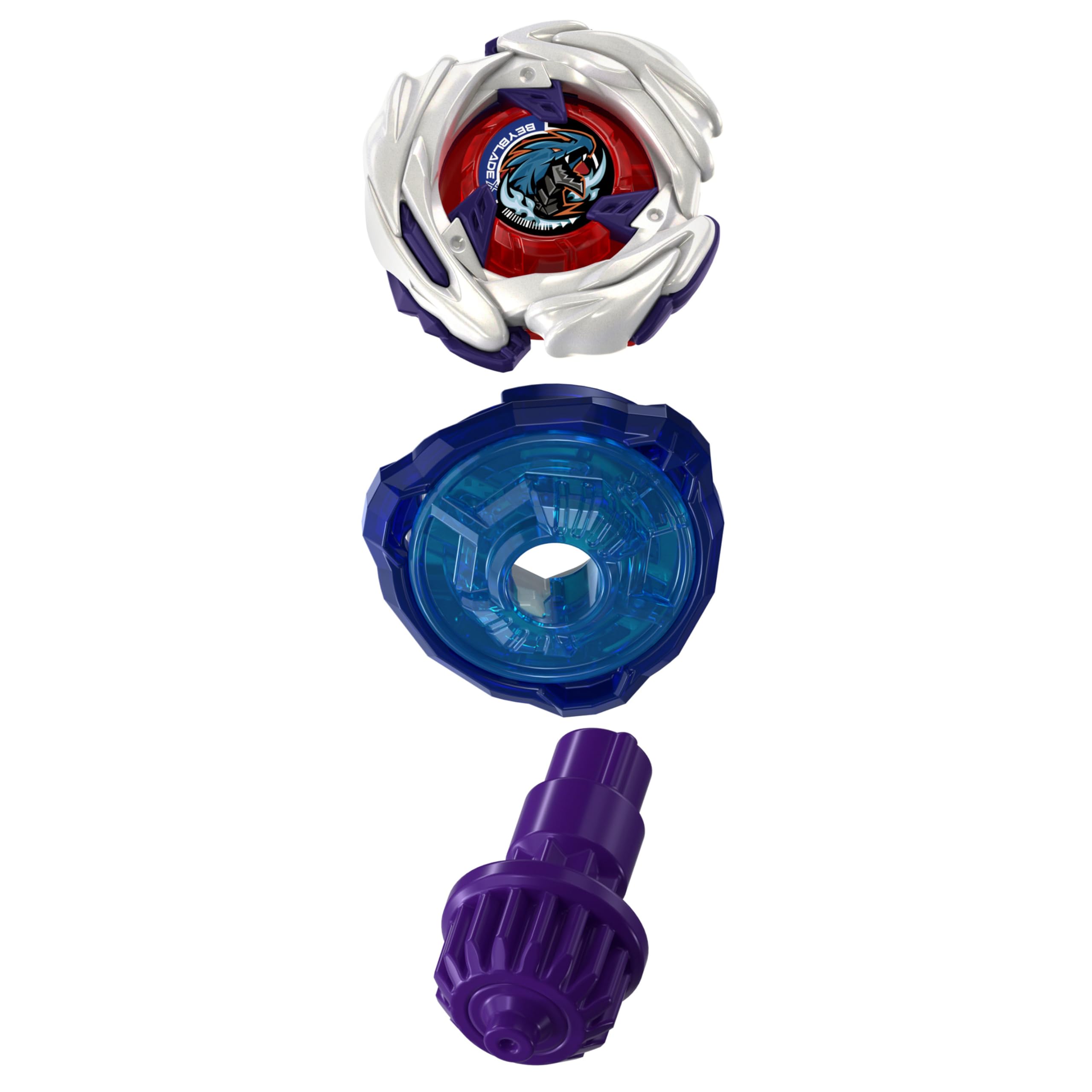Beyblade tamaño comparado en mano para apreciar escala y control