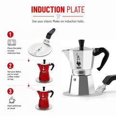 Bialetti detalle superficie octogonal mostrando textura y mejor transmisión calor