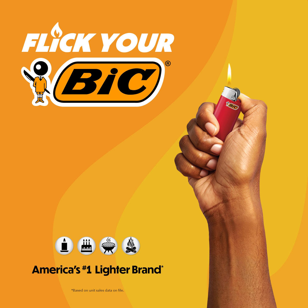 BIC lighter used at outdoor grill highlighting dependable performance