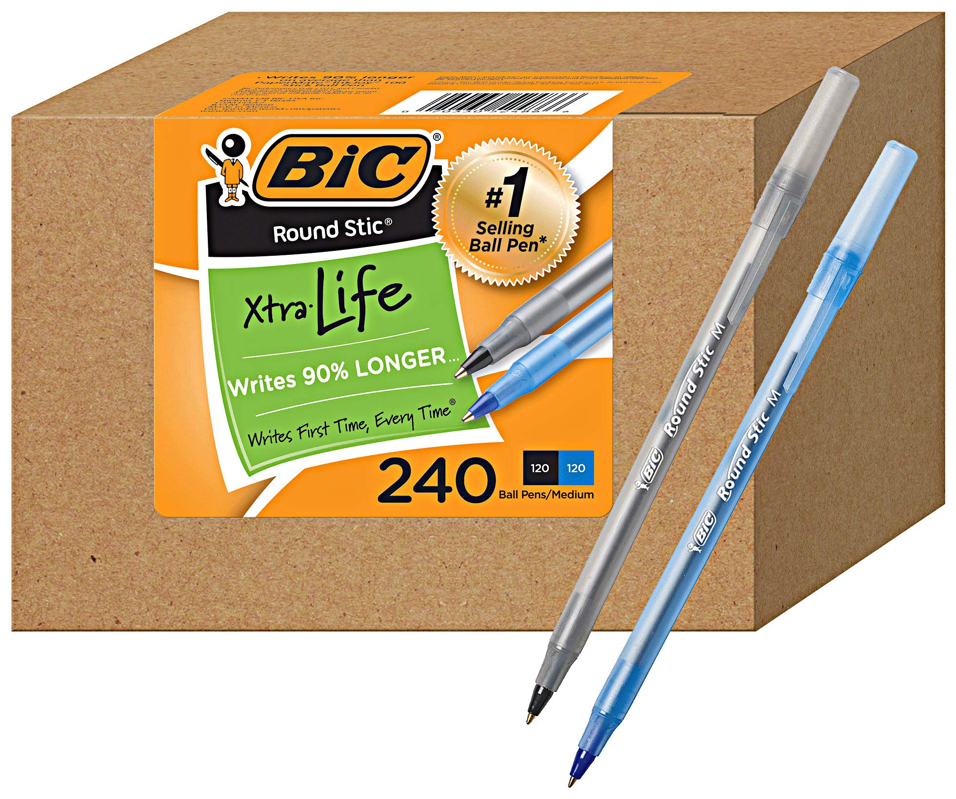 BIC bolígrafo pack frontal mostrando 240 unidades y ahorro