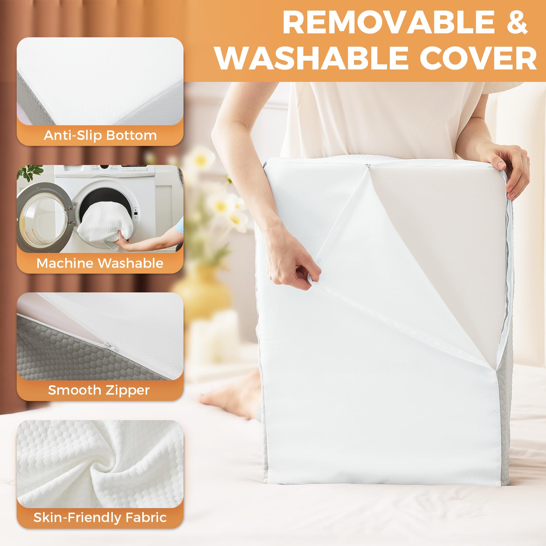 BIEEZZK funda desmontable con cremallera para lavado sencillo