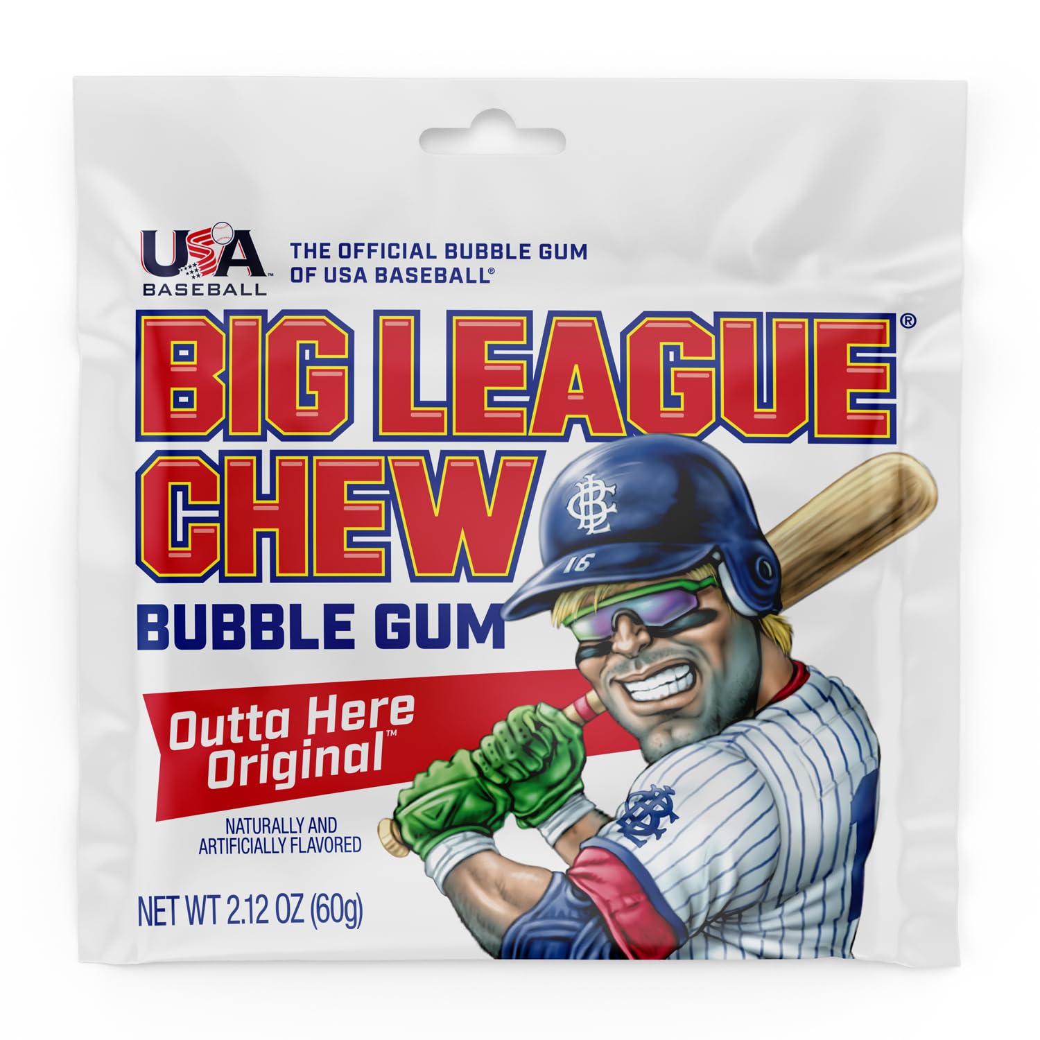 Big League Chew empaque abierto con chicle shredded listo para consumir