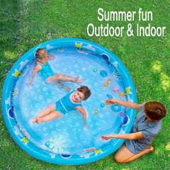 Big Summer side view of inflatable rings showing sturdy walls and safety for toddlers