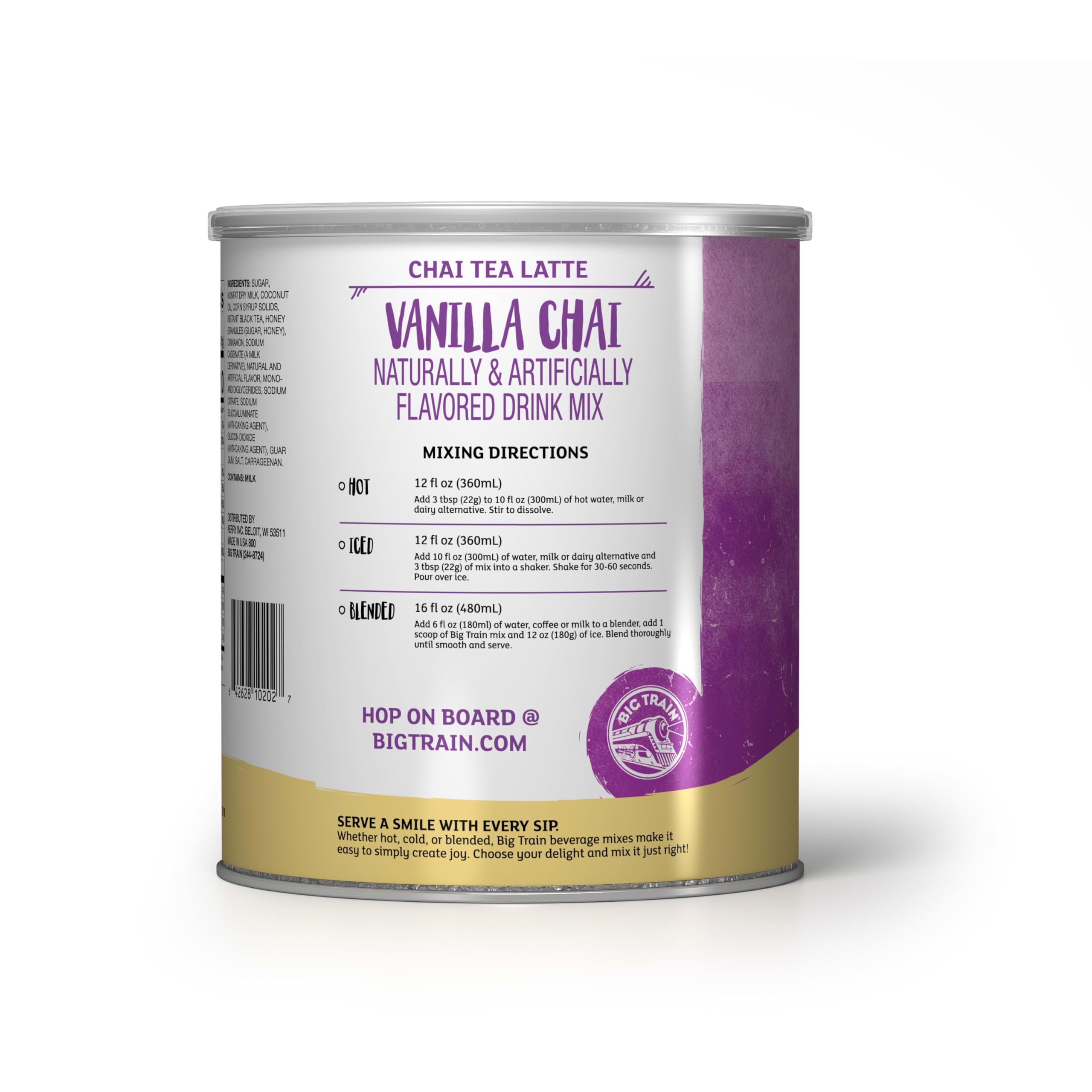 Servicio en cafetería con Big Train Vanilla Chai, ideal para entornos comerciales ocupados