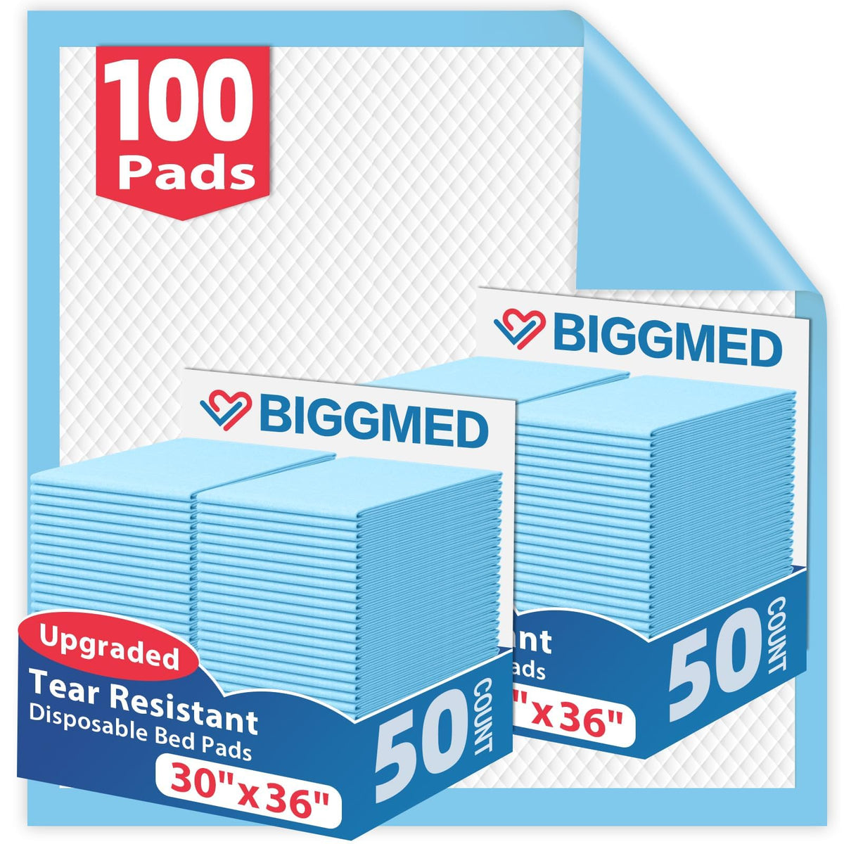 BIGGMED empaque frontal mostrando 100 unidades y beneficio de protección