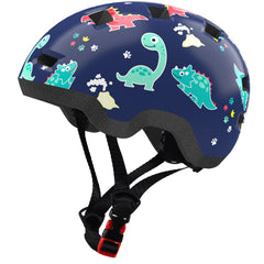 Casco Bimalsic Dinosaurio vista frontal, protección visible y diseño atractivo