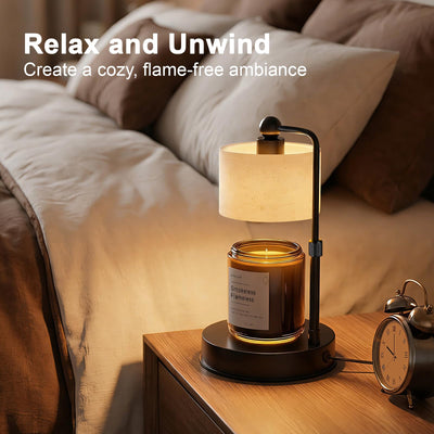 Bingyouth lamp height adjustment demo with extended stem, fits tall jar candles safely