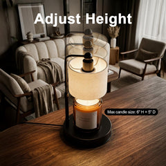 Bingyouth close-up of linen shade texture, shows warm natural look and soft diffusion