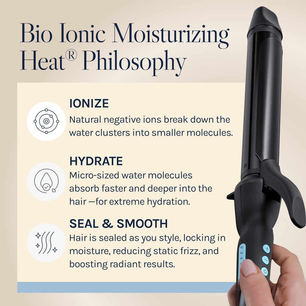 Bio Ionic resultado con ondas definidas y brillo tras el peinado