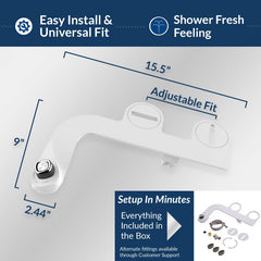 Bio Bidet perilla de control de presión fácil de usar para ajustar el flujo de agua