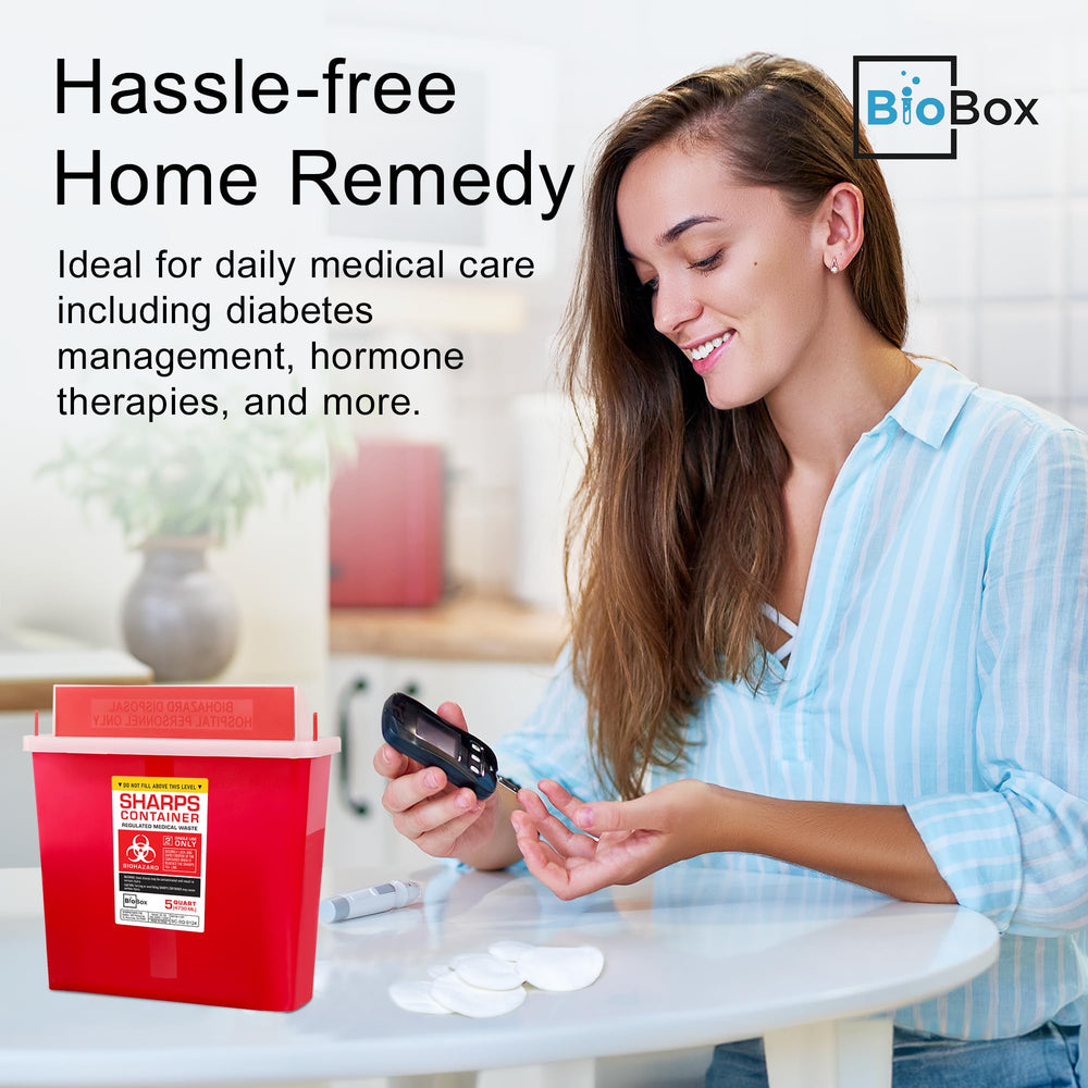 BioBox comparación de tamaño junto a mano, beneficio: capacidad manejable