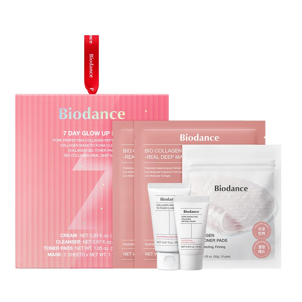 BIODANCE vista frontal del kit compacto que facilita una rutina glow rápida