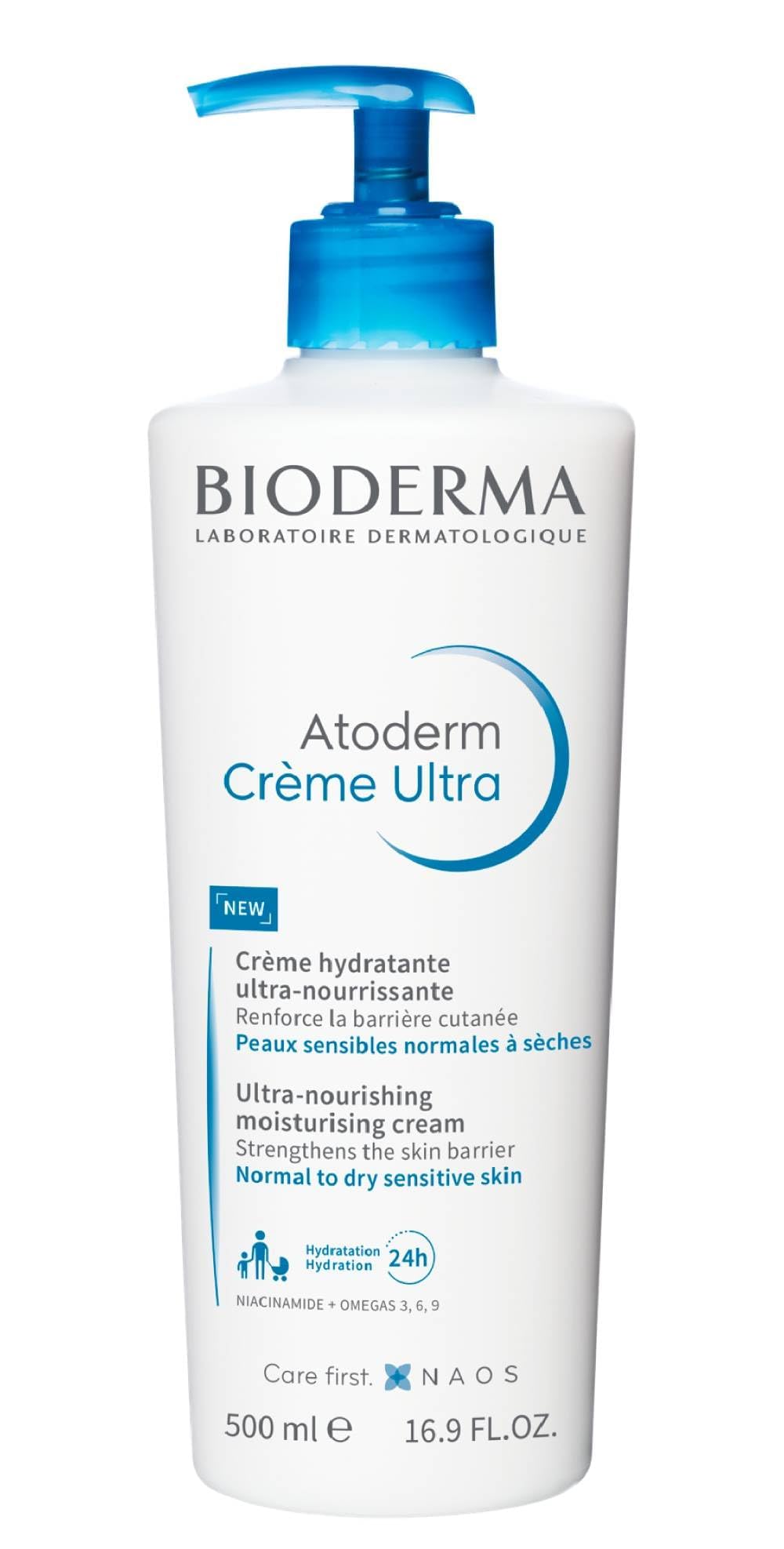Bioderma cream texture on skin highlighting smooth absorption benefit