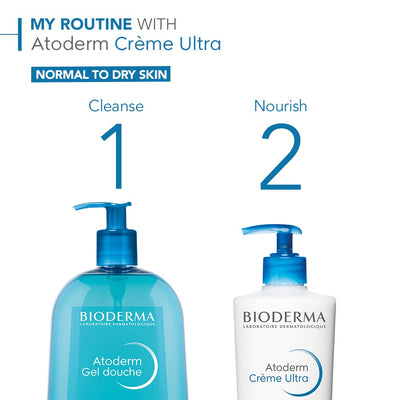Bioderma tubes next to a hand to show actual size and volume benefit