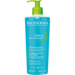 Bioderma botella frontal mostrando tamaño y diseño, limpieza práctica
