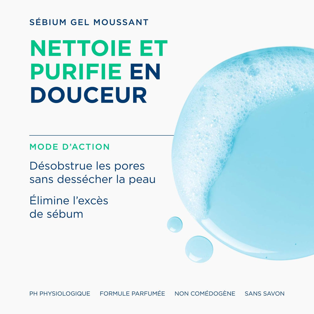 Bioderma textura espumosa del gel que facilita limpieza suave