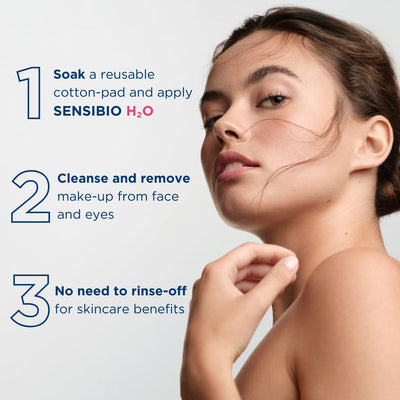 Bioderma Sensibio H2O duo size comparison showing portability and home use