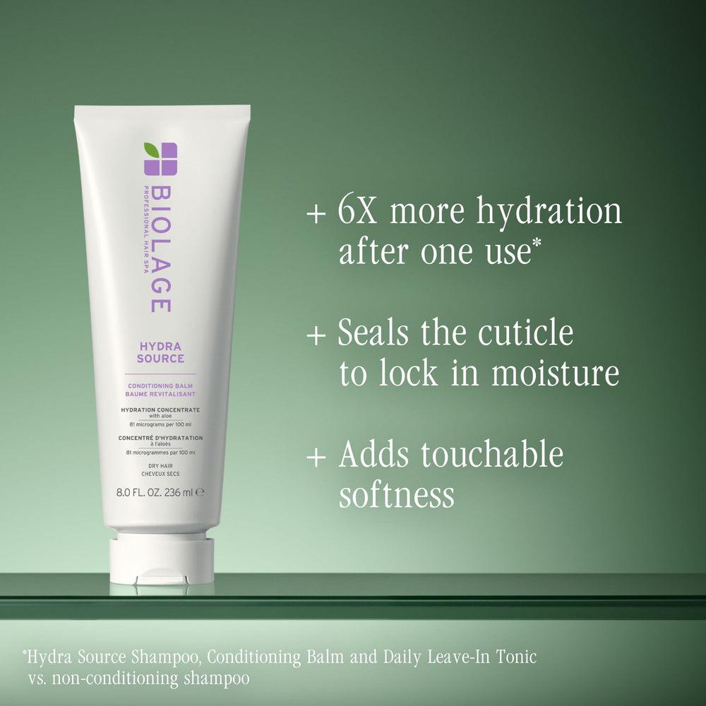 Biolage aplicación en mano sobre cabello mojado, facilita desenredar