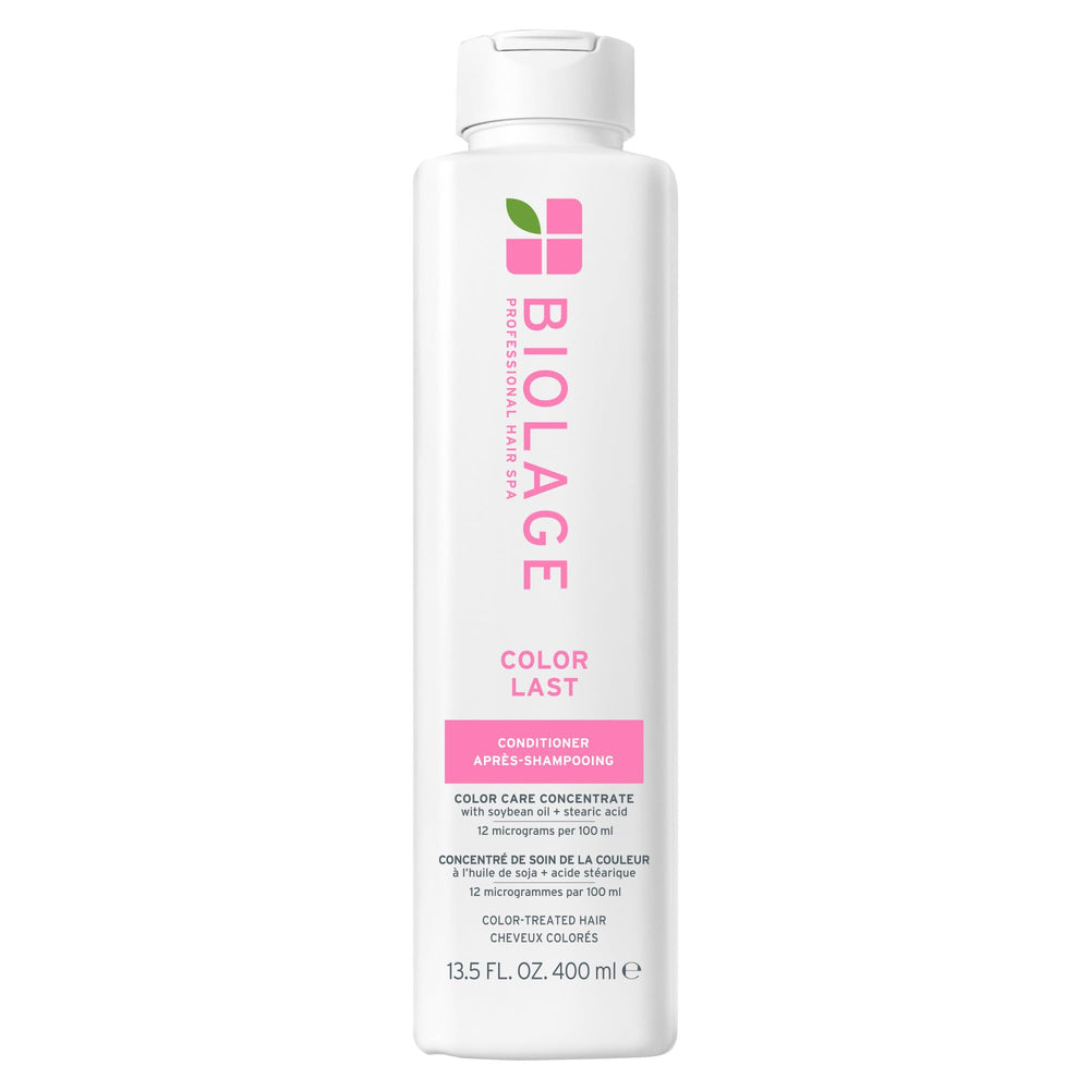 Biolage acondicionador frontal mostrando envase profesional y beneficios