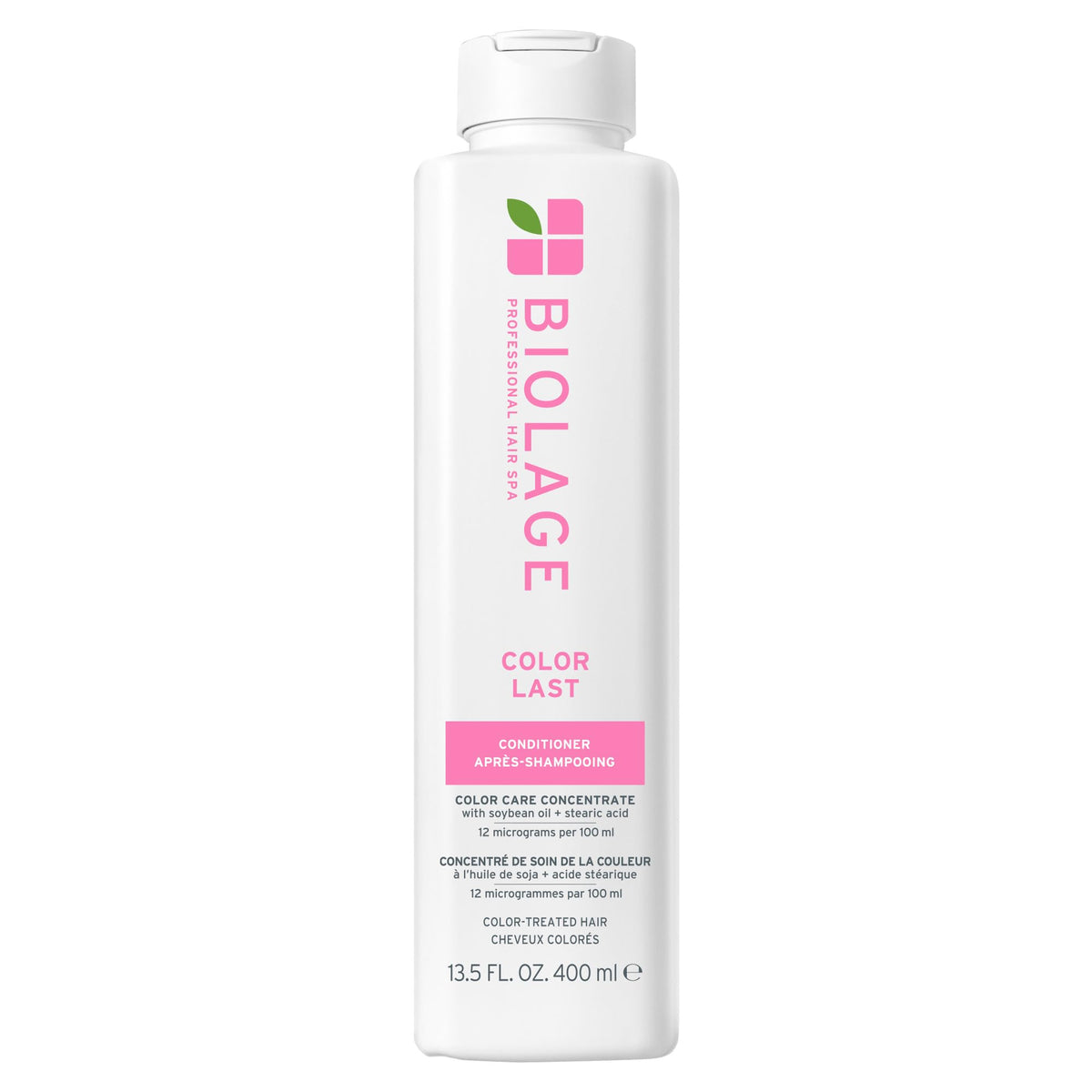 Biolage acondicionador frontal mostrando envase profesional y beneficios