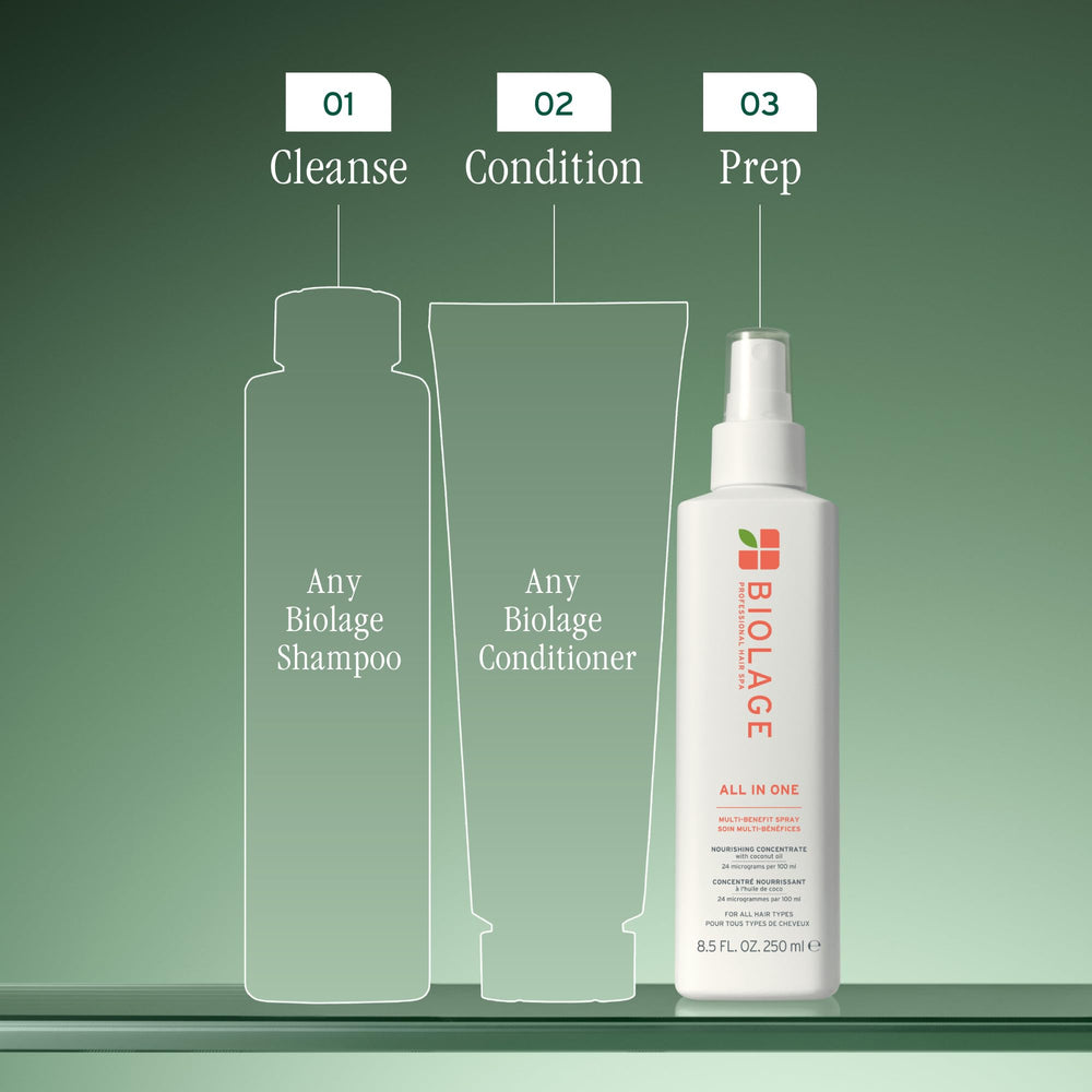 Biolage comparación de tamaño del frasco para referencia práctica