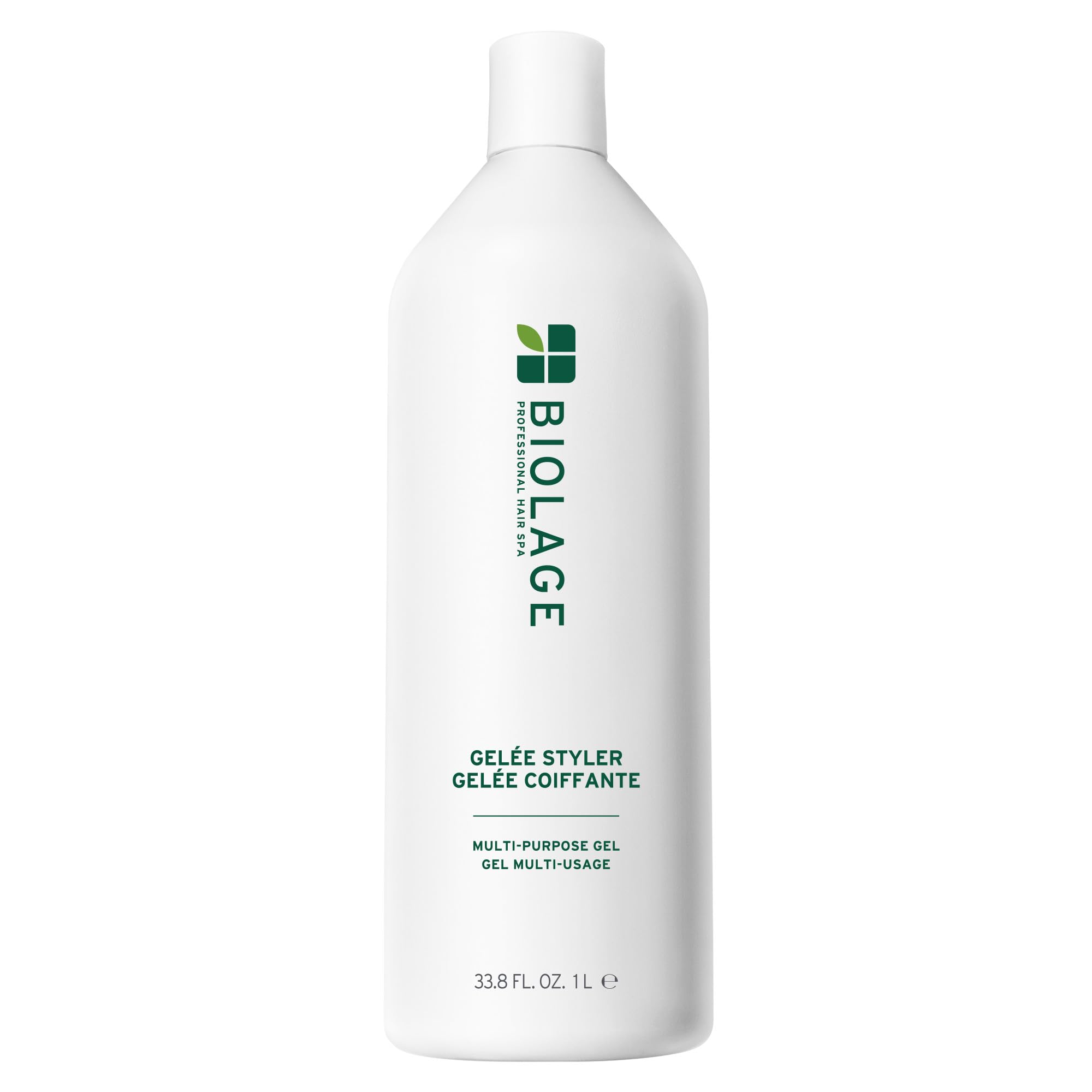 Biolage frasco frontal mostrando etiqueta y beneficio de fijación media