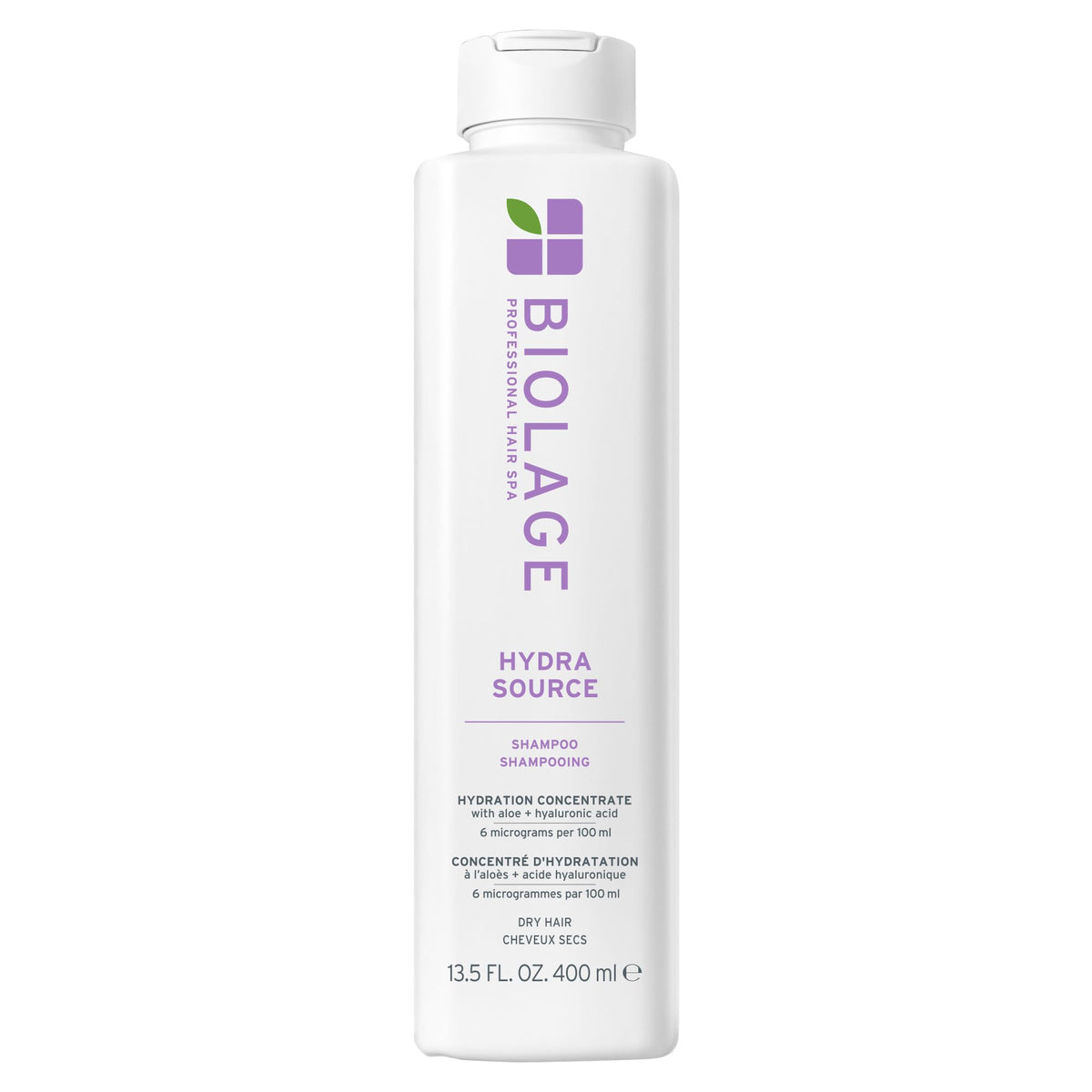 Biolage envase frontal Hydra Source mostrando diseño y capacidad