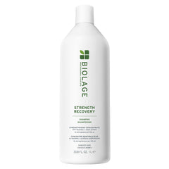 Biolage envase frontal mostrando el champú grande y su beneficio fortalecedor