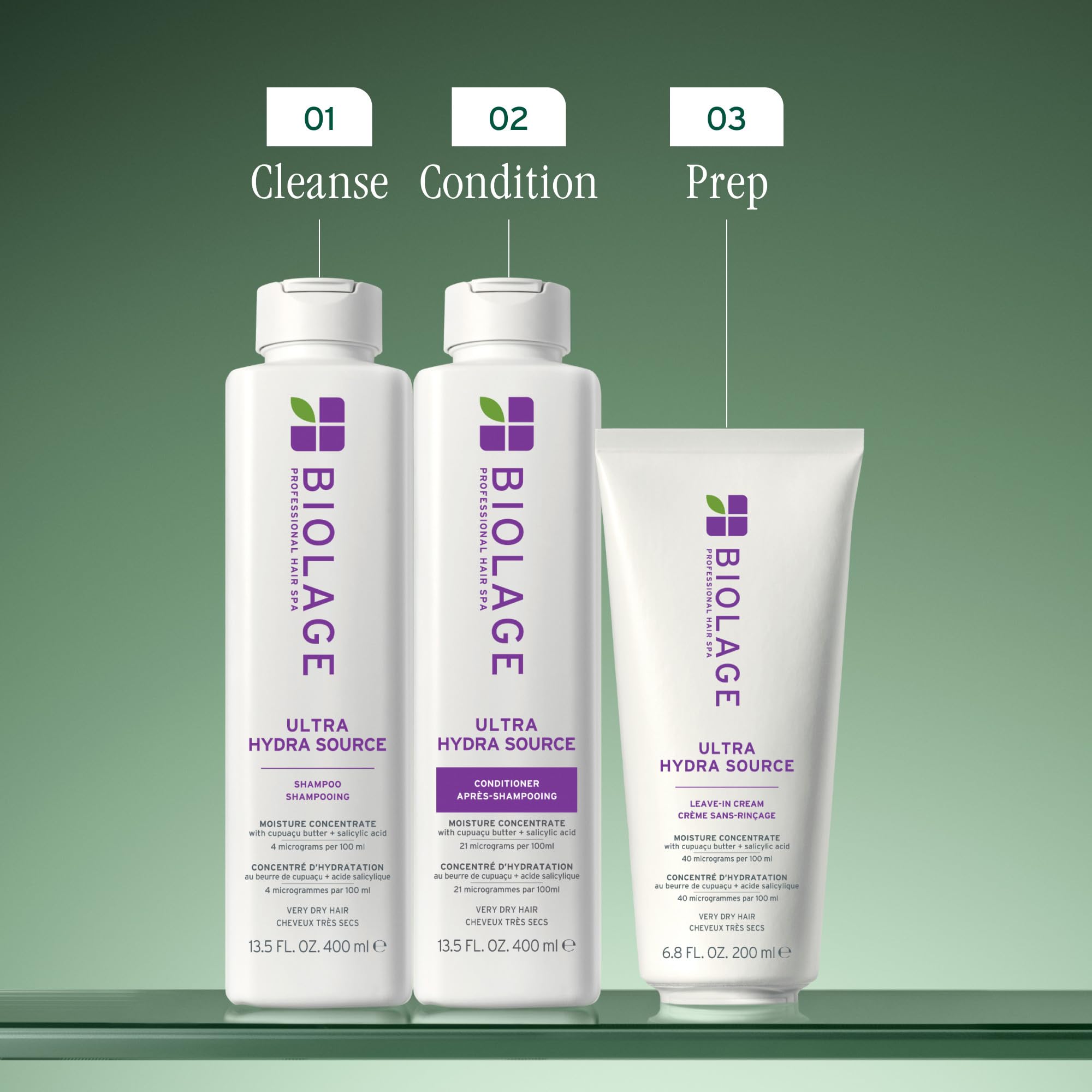 Biolage resultado de peinado con menos frizz y brillo visible