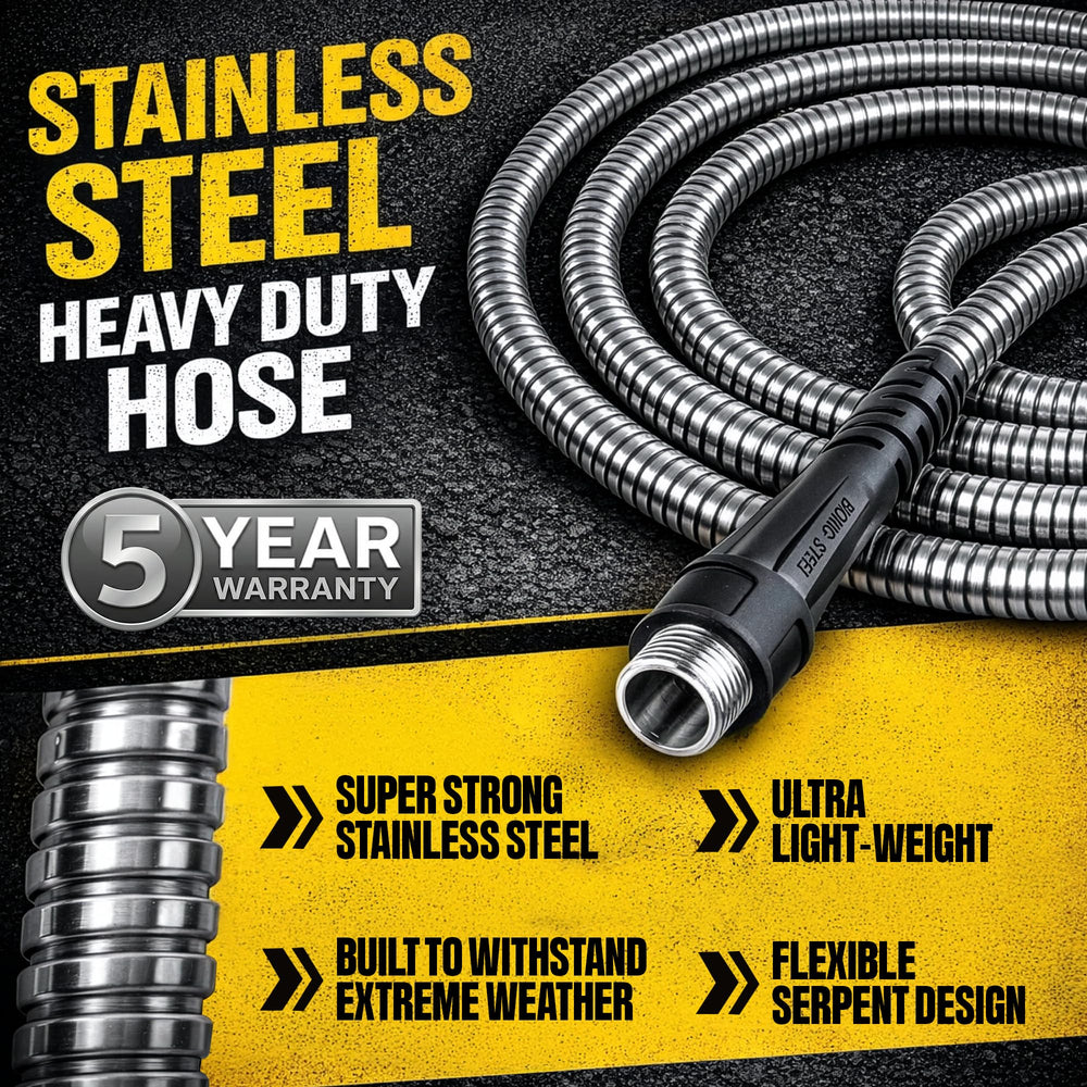 BIONIC STEEL detalle de acero inoxidable protege contra óxido y desgaste