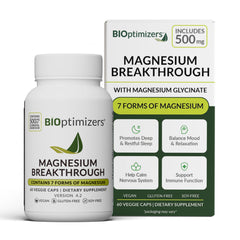 BIOptimizers envase frontal mostrando 7 formas de magnesio y beneficio de apoyo natural