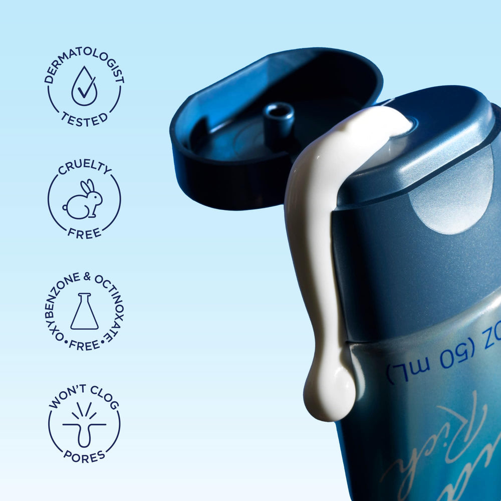 Biore envase con etiqueta legible destacando SPF 50