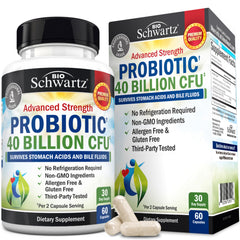 BioSchwartz frente del empaque mostrando 60 cápsulas y conveniencia