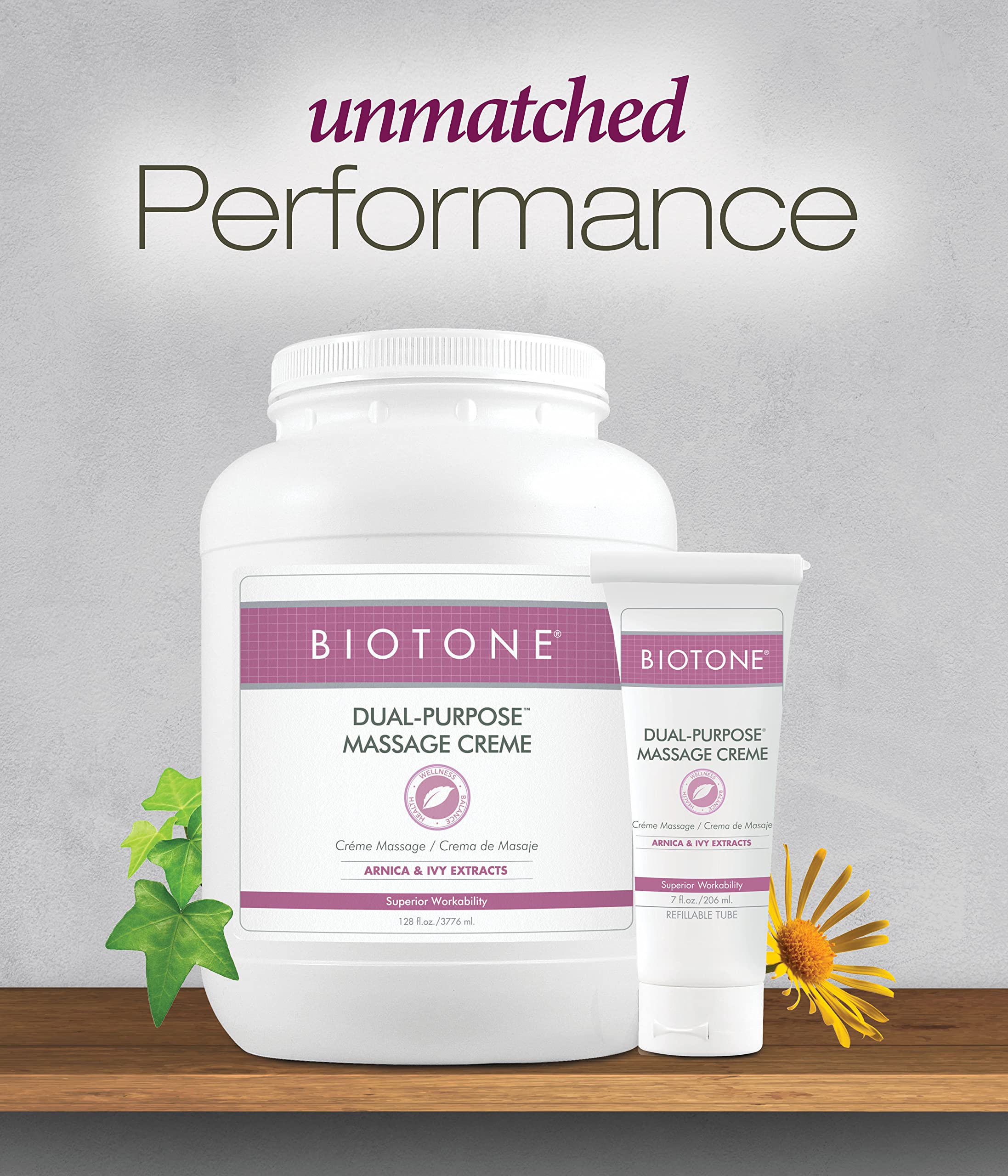 BIOTONE masajista aplicando la crème en cliente para flujo de trabajo más eficiente