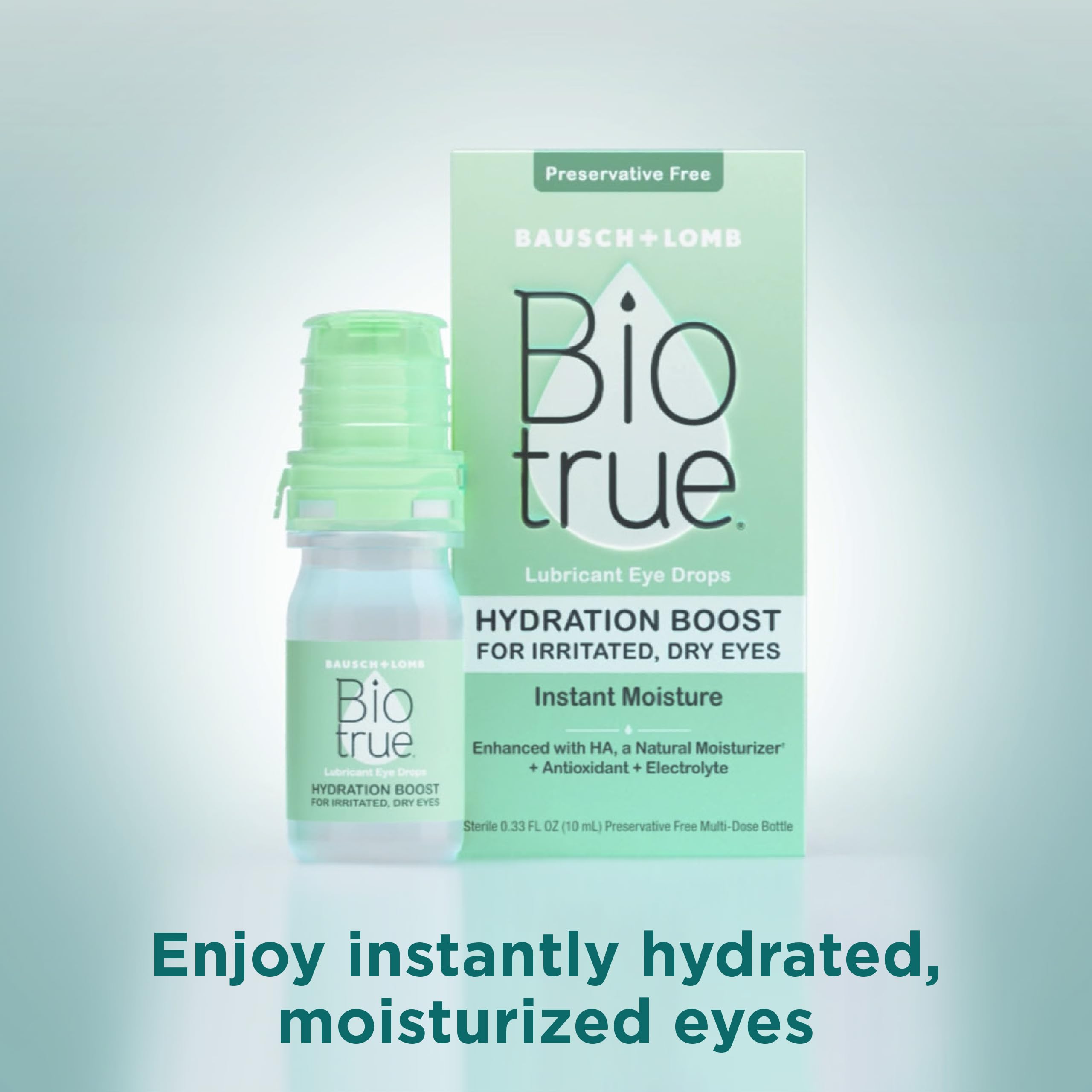 Biotrue comparación de tamaño para llevar en bolso y uso portátil