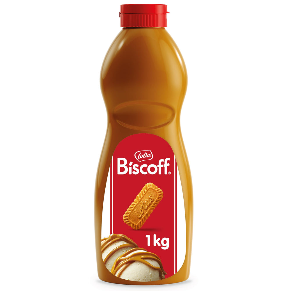 Biscoff tamaño comparado con manos para ver la capacidad 1 L