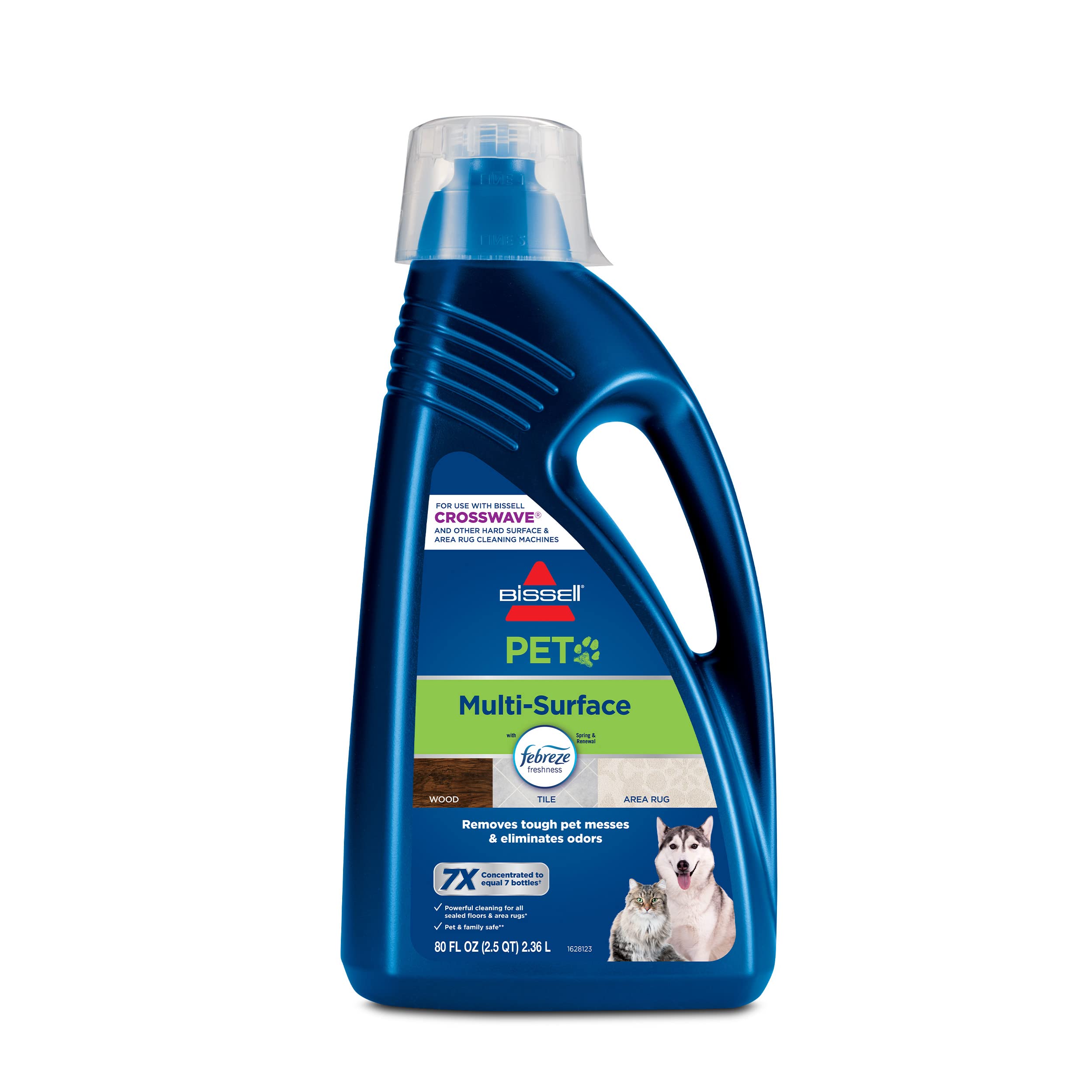 Bissell bottle front view showing brand and product for clear identification and benefit