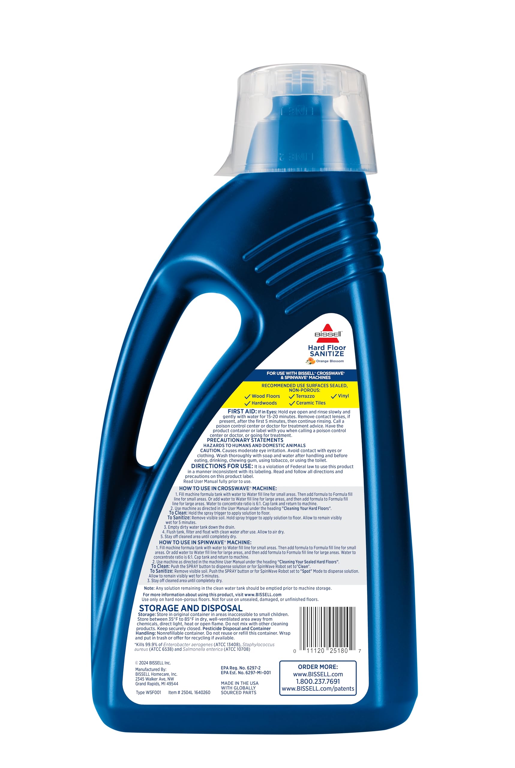 Bissell etiqueta detalle con instrucciones y compatibilidad clara