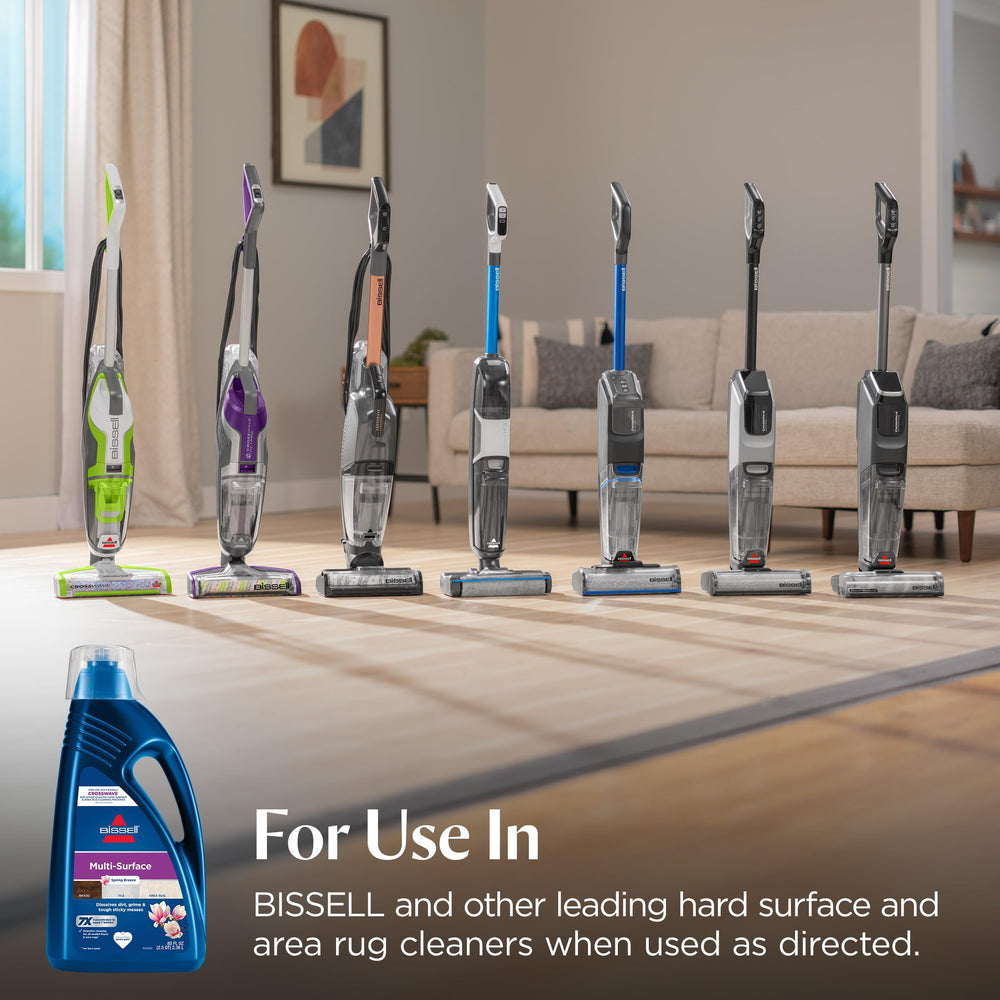 Bissell floor before and after tiles showing streak-free cleaning benefit